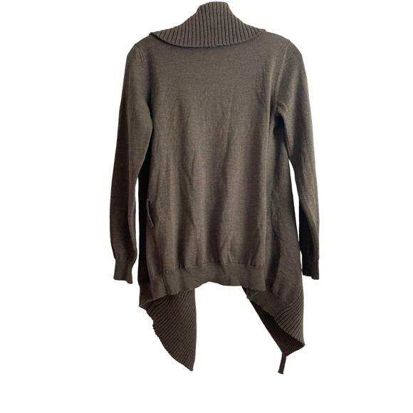 Vintage Jean Paul Gaultier Belt Tie 100% Wool Cardigan Sweater Size Medium Brown - Picture 2 of 8